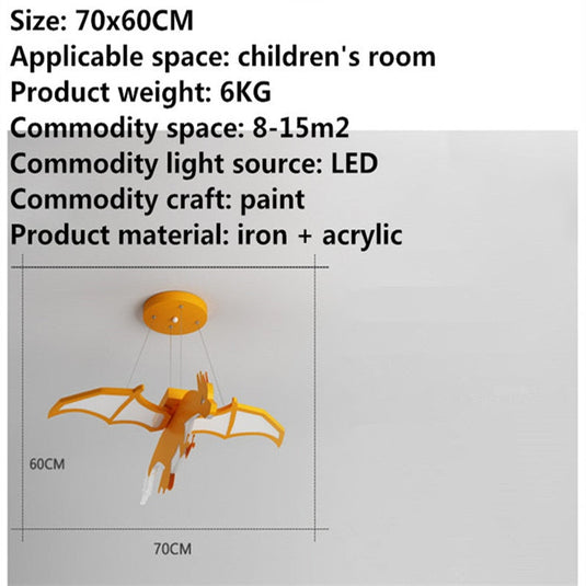 Kids Room Dino Light - Dinosaur Ceiling Chandelier Lights-GraffitiWallArt