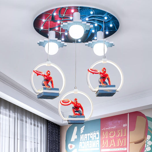 Kids Spiderman Ceiling Light | Kids Room Decor Lights-GraffitiWallArt