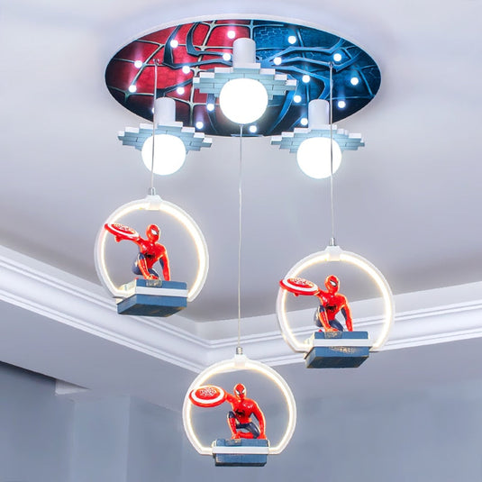 Kids Spiderman Ceiling Light | Kids Room Decor Lights-GraffitiWallArt