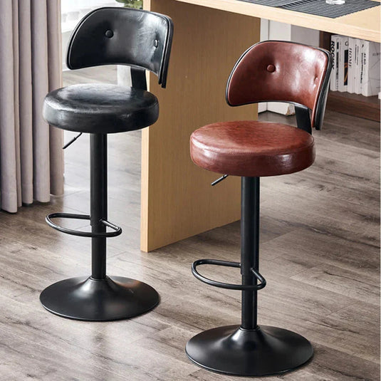 Kitchen Island Dining Cadeira Leather Stools Bar Chair-GraffitiWallArt