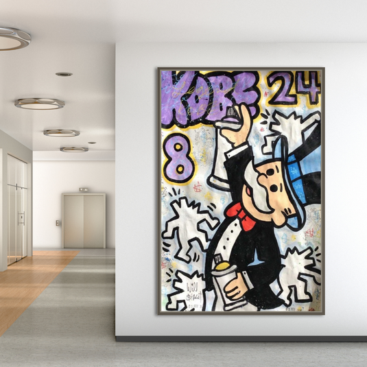 Kobe: Mr Monopoly Canvas Wall Art ‚Äì Exclusive Design-GraffitiWallArt