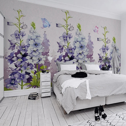 Lavender Theme Wallpaper: Enchant your space-GraffitiWallArt