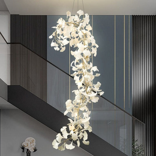 Leaf Chandelier: Stunning Lighting Fixture-GraffitiWallArt