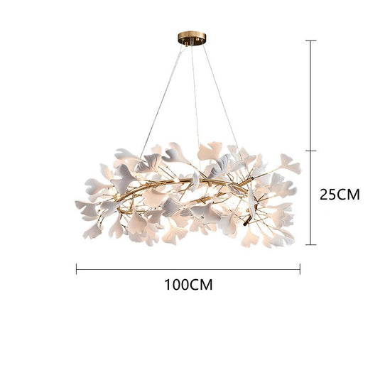 Leaf Chandelier: Stunning Lighting Fixture-GraffitiWallArt