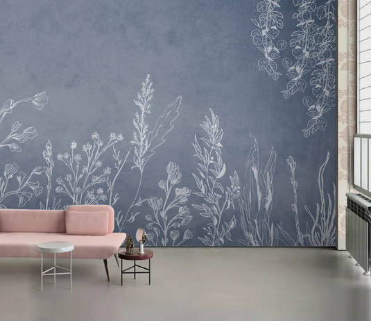 Leaf Feathers Wallpaper Murals-GraffitiWallArt