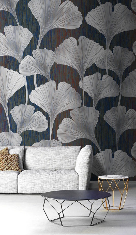 Leaves Petals from the Pond Wallpaper Mural-GraffitiWallArt