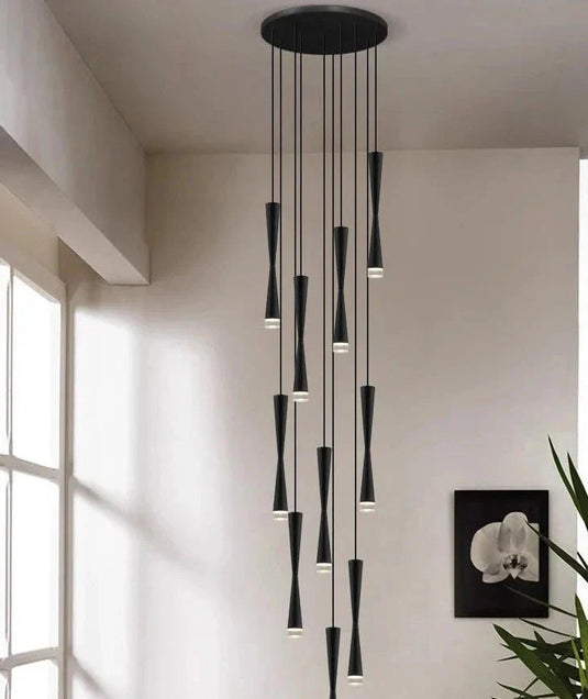 LED Attic Bend Tubes Chandelier Lighting-GraffitiWallArt