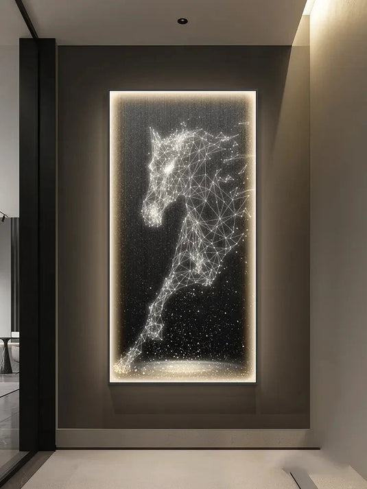 LED Horse Painting - Italian Abstract Decoration-GraffitiWallArt