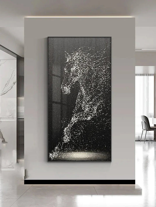 LED Horse Painting - Italian Abstract Decoration-GraffitiWallArt