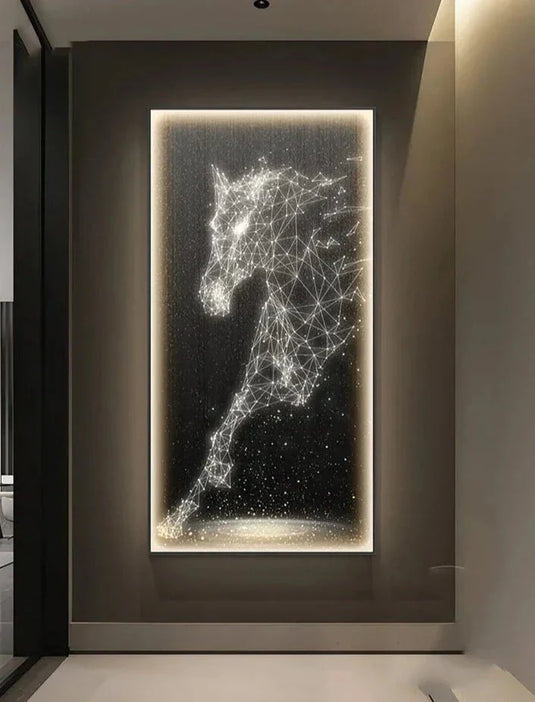 LED Horse Painting - Italian Abstract Decoration-GraffitiWallArt