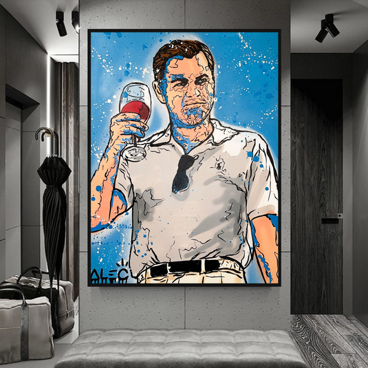 Leonardo DiCaprio: Wolf of Wall Street Canvas Art-GraffitiWallArt