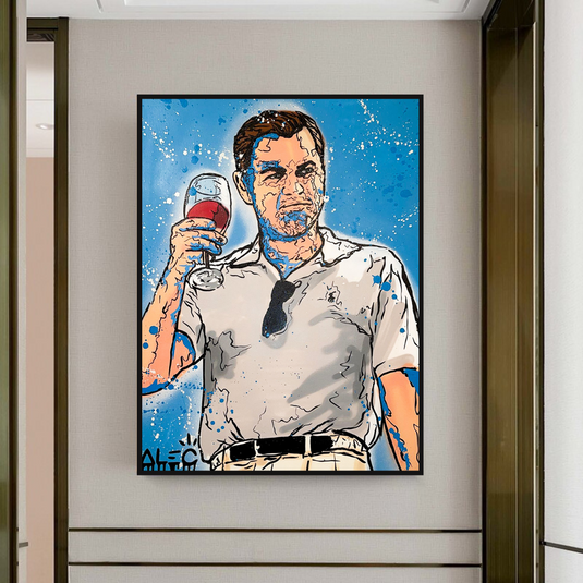 Leonardo DiCaprio: Wolf of Wall Street Canvas Art-GraffitiWallArt