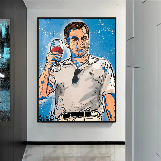 Leonardo DiCaprio: Wolf of Wall Street Canvas Art-GraffitiWallArt