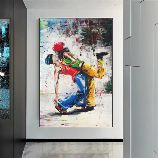 Let's Dance on the Singer's Beat: Musical Canvas Wall Art-GraffitiWallArt