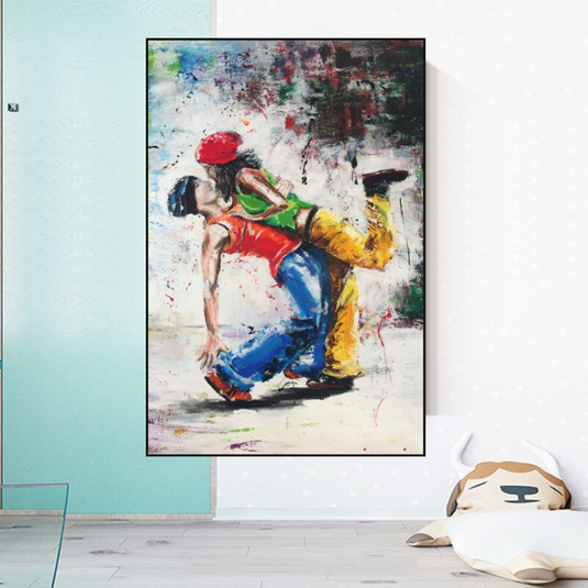 Let's Dance on the Singer's Beat: Musical Canvas Wall Art-GraffitiWallArt