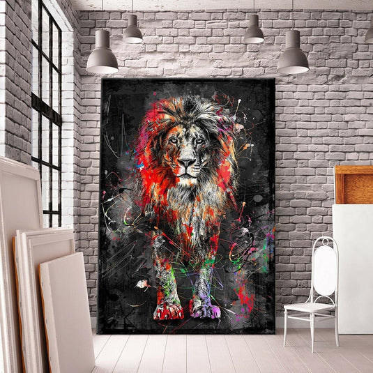 Lions Kingdom Canvas Wall Art-GraffitiWallArt