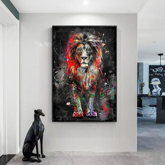 Lions Kingdom Canvas Wall Art-GraffitiWallArt