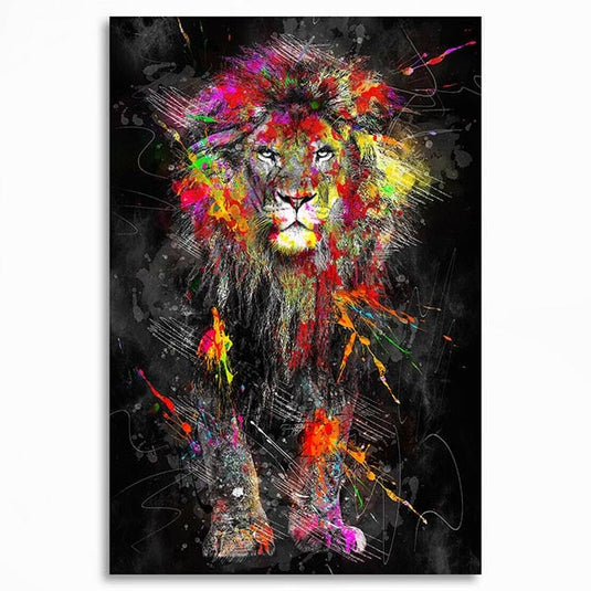 Lions Kingdom Canvas Wall Art-GraffitiWallArt