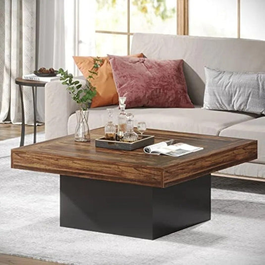 Little Tree Farmhouse Square Coffee Table-GraffitiWallArt