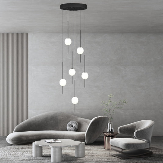 Long Line Glass Ball Chandelier - Lighting Solution.-GraffitiWallArt