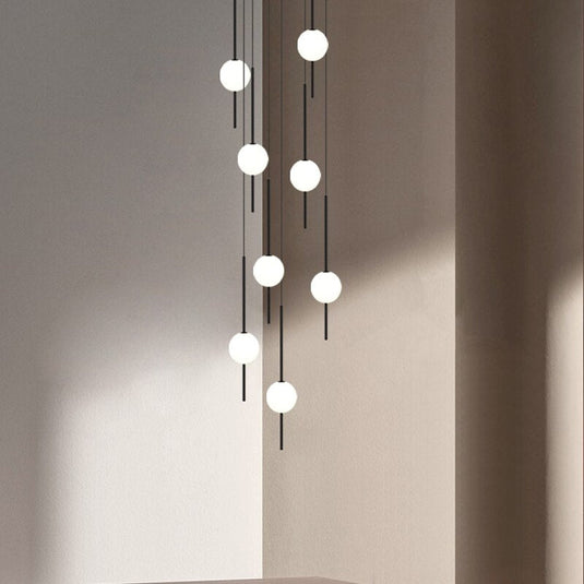 Long Line Glass Ball Chandelier - Lighting Solution.-GraffitiWallArt