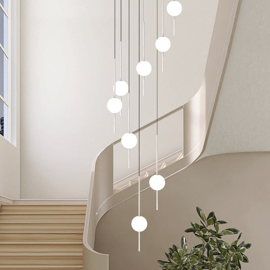 Long Line Glass Ball Chandelier - Lighting Solution.-GraffitiWallArt