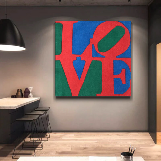 Love Abstract Canvas Wall Art-GraffitiWallArt