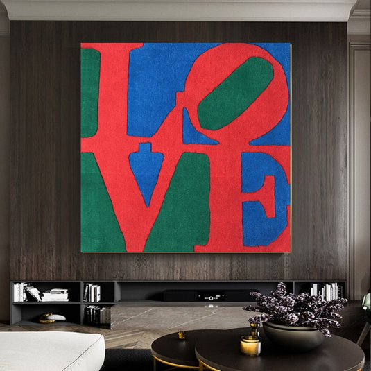 Love Abstract Canvas Wall Art-GraffitiWallArt