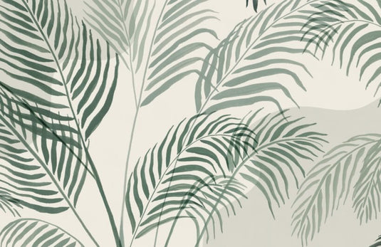 Lush Green Tropical Vibe Mural Wallpaper-GraffitiWallArt