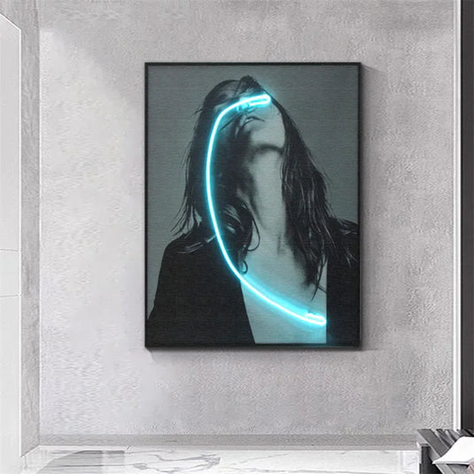 Blindness Girl Neon Wall Art – A Striking Blend of Art and Light