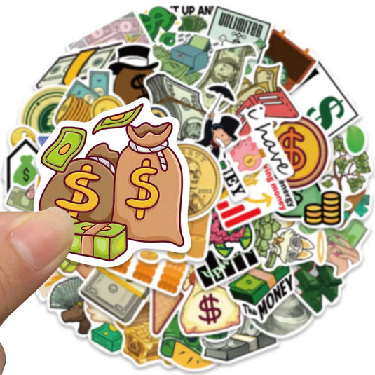 Mr Monopoly Millionaire Stickers - Famous Waterproof Bundle