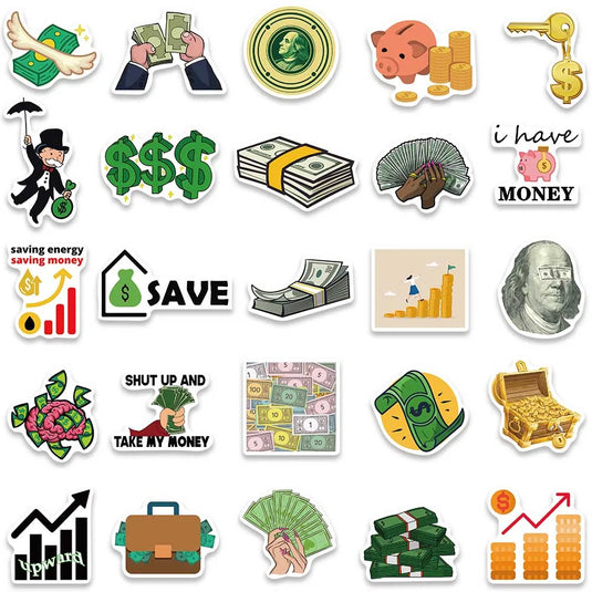 Mr Monopoly Millionaire Stickers - Famous Waterproof Bundle