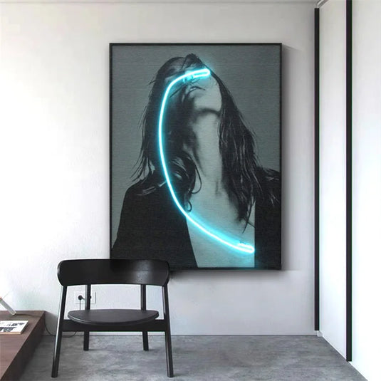 Blindness Girl Neon Wall Art – A Striking Blend of Art and Light