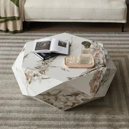 Marble Diamond Designer Coffee Table-GraffitiWallArt