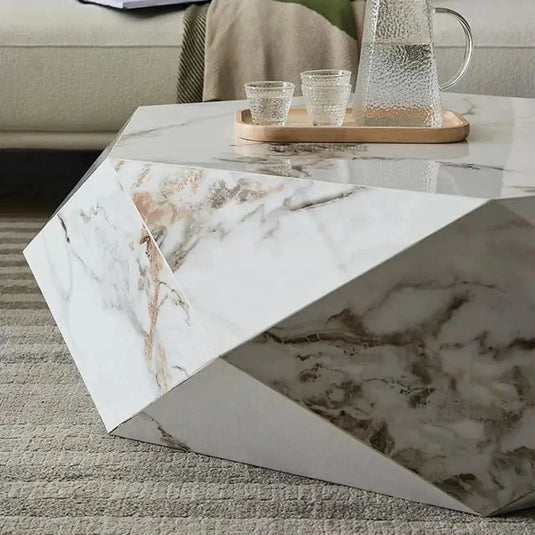 Marble Diamond Designer Coffee Table-GraffitiWallArt