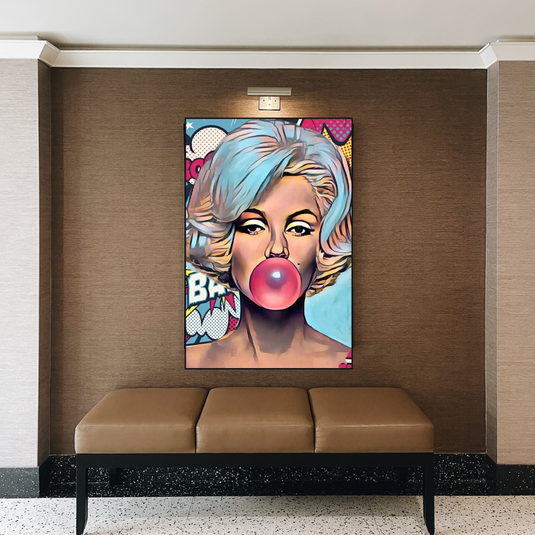 Marilyn Bubble Gum Canvas Wall Art – Find the Perfect Piece-GraffitiWallArt