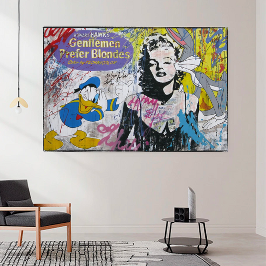 Marilyn Canvas Wall Art: Gentleman Prefer Blondes-GraffitiWallArt