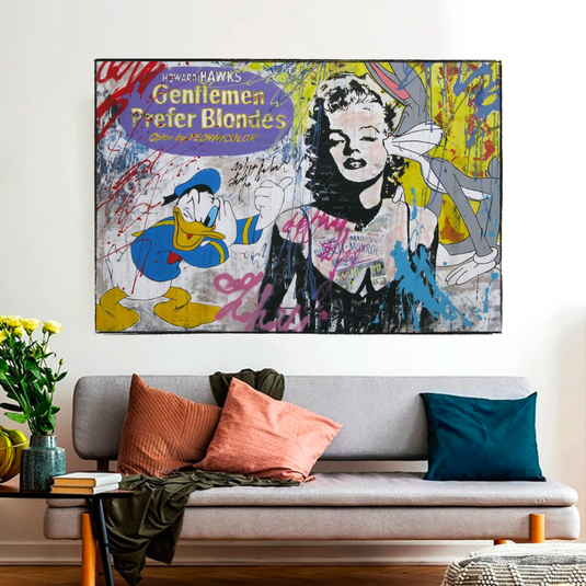 Marilyn Canvas Wall Art: Gentleman Prefer Blondes-GraffitiWallArt