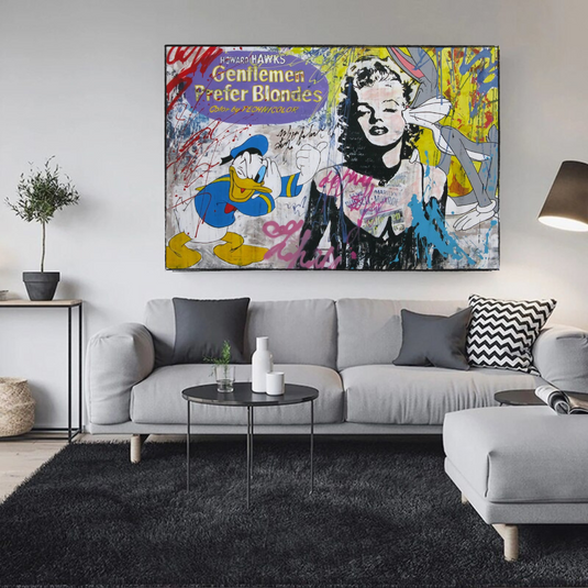 Marilyn Canvas Wall Art: Gentleman Prefer Blondes-GraffitiWallArt