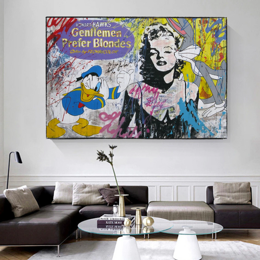 Marilyn Canvas Wall Art: Gentleman Prefer Blondes-GraffitiWallArt