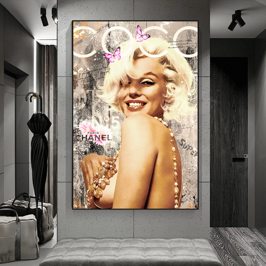 Marilyn Monroe Canvas Wall Art: COCO Milano Masterpiece-GraffitiWallArt