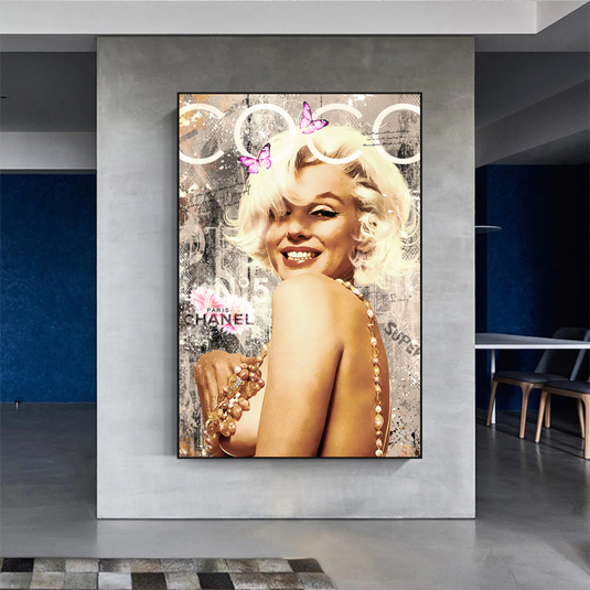 Marilyn Monroe Canvas Wall Art: COCO Milano Masterpiece-GraffitiWallArt