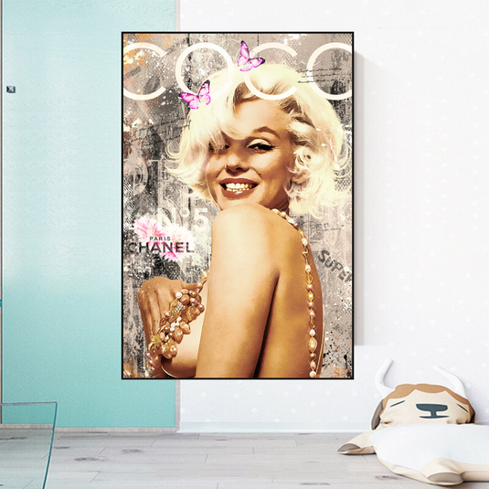 Marilyn Monroe Canvas Wall Art: COCO Milano Masterpiece-GraffitiWallArt