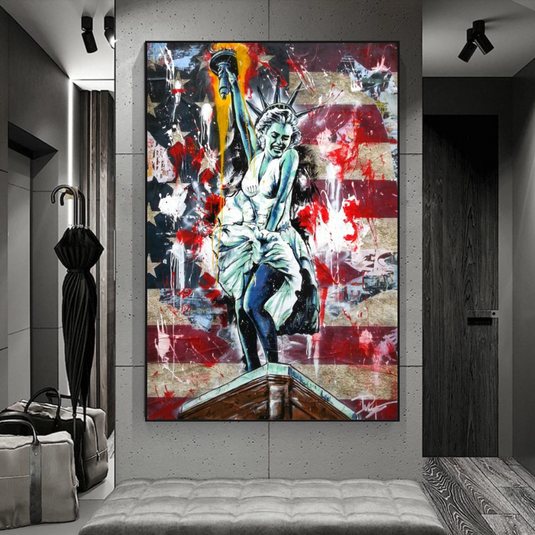 Marilyn Monroe Canvas Wall Art: Crowned and Confident-GraffitiWallArt