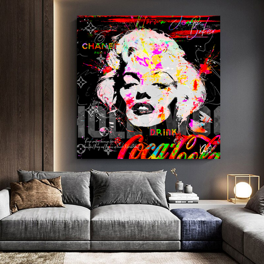 Marilyn Monroe CocaCola Canvas Wall Art - Stunning-GraffitiWallArt