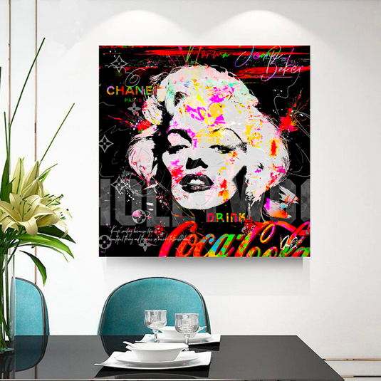 Marilyn Monroe CocaCola Canvas Wall Art - Stunning-GraffitiWallArt