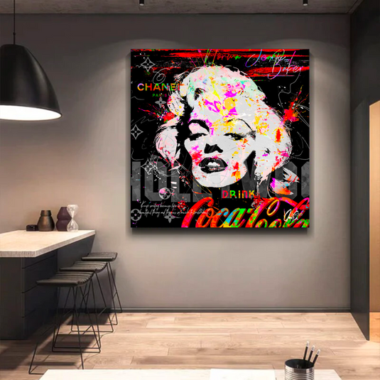 Marilyn Monroe CocaCola Canvas Wall Art - Stunning-GraffitiWallArt