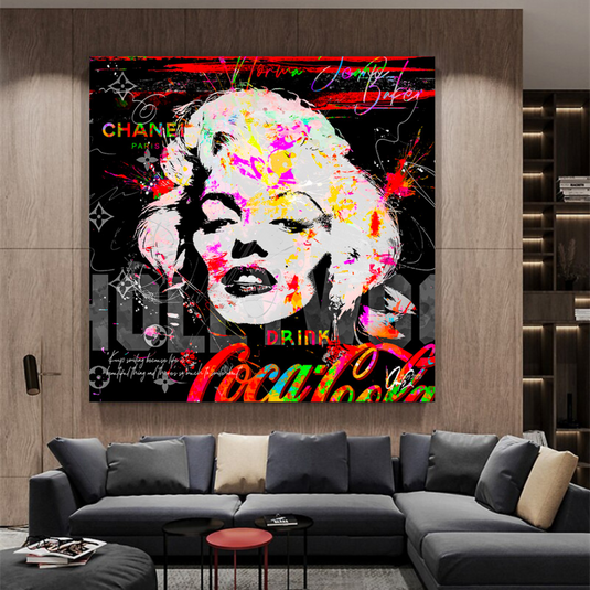 Marilyn Monroe CocaCola Canvas Wall Art - Stunning-GraffitiWallArt