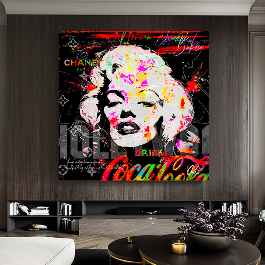 Marilyn Monroe CocaCola Canvas Wall Art - Stunning-GraffitiWallArt