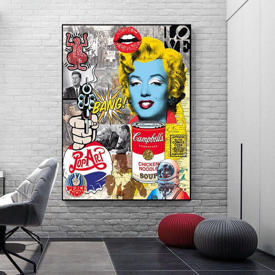 Marilyn Monroe Pop Wall Art: Discover 'Bang'-GraffitiWallArt